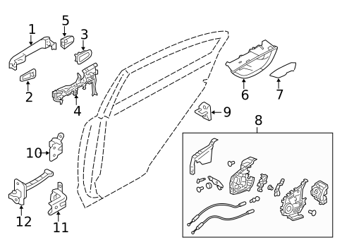 Rear Door for 2017 Subaru Impreza #1