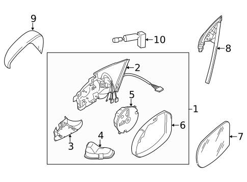 Outside Mirrors for 2012 Volkswagen Jetta #2