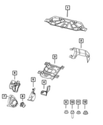 68499112AA - Frame, Bumper and Fascia: Heat Shield for Mopar Image