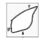 6786106180 - Body: Surround Weather-strip for Toyota: Camry Image