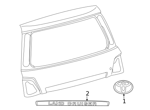Exterior Trim - Lift Gate for 2013 Toyota Land Cruiser #0