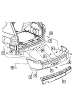 1CD941V6AA - Frame, Bumper, and Fascia: Fascia Molding for Mopar Image
