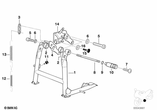 46522335861 - Frame and Mounting Parts: Center Stand -  for BMW-Motorrad Image