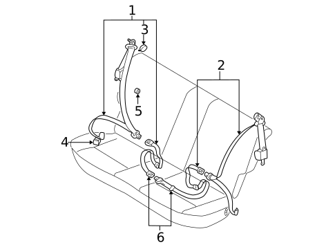 Seat Belt for 1995 Subaru Impreza #2