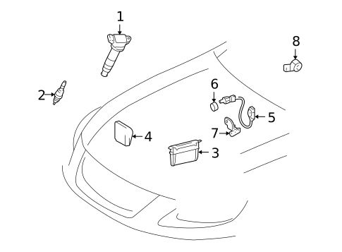 Ignition System for 2009 Lexus GS450h #0