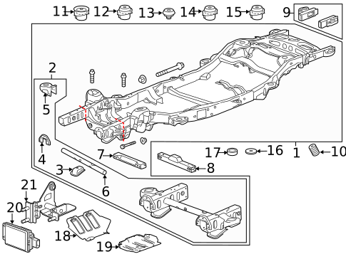 Frame & Components for 2016 GMC Yukon #1