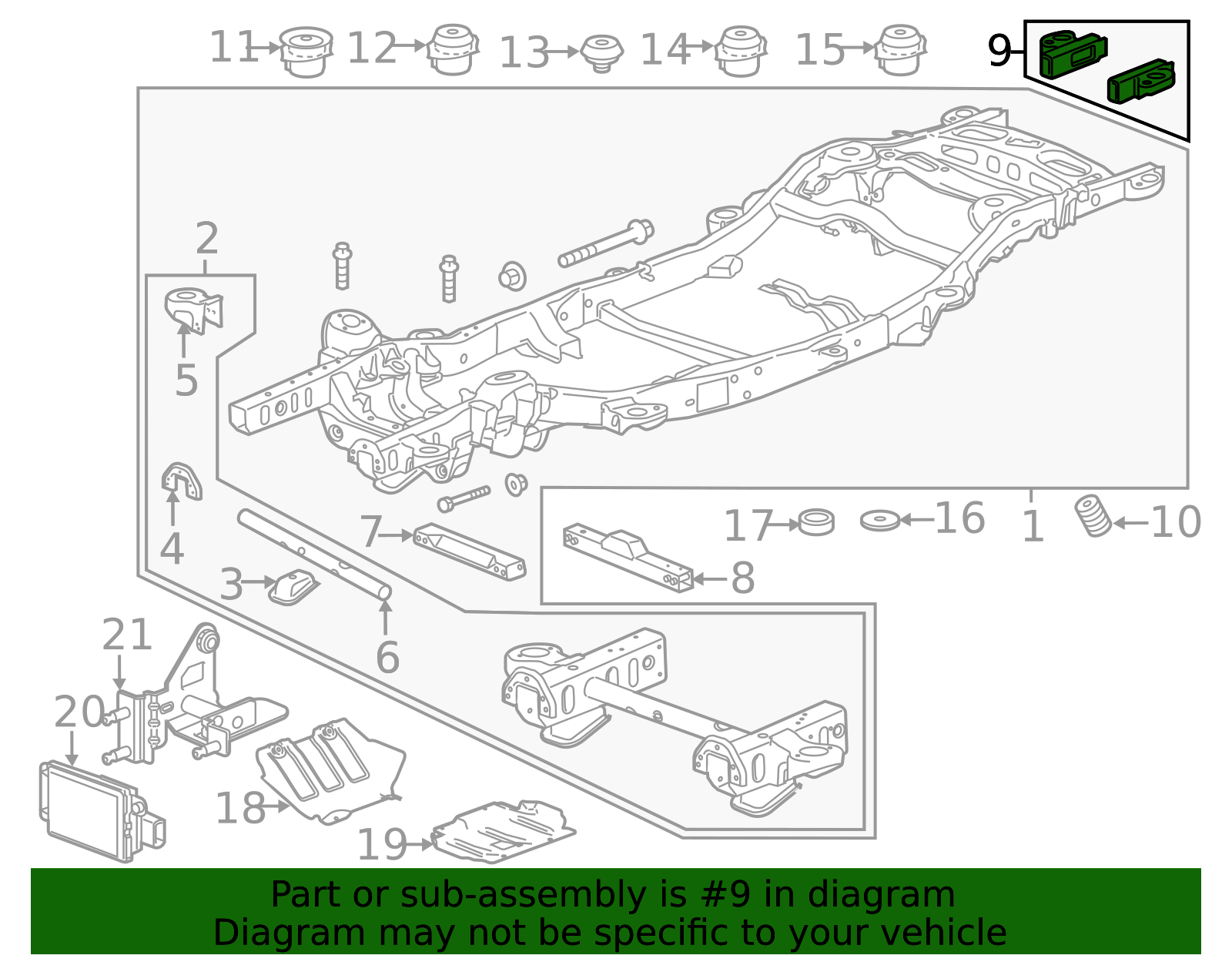 2015-2020 GM Rail Extension 22907412 | Capital Chevy Parts