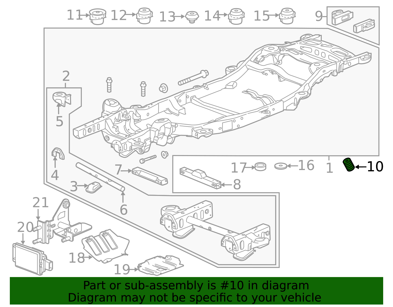 15039397 - 2000-2020 GM - Axle Bumper | Partners Chevy