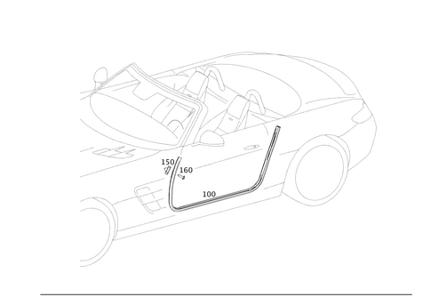 Head Protection Curtain, Door Edge Guard Sections for 2011 Mercedes-Benz SLS AMG #0