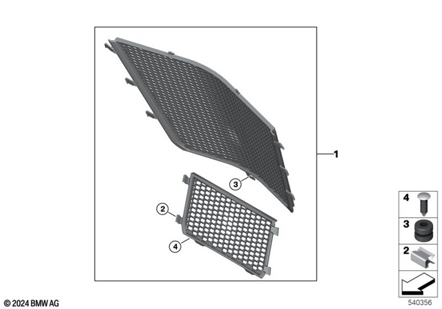 77315B34B75 - : Protecting Grille for BMW-Motorrad Image