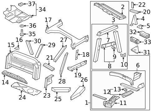 Rear Floor & Rails for 2014 Audi R8 #0