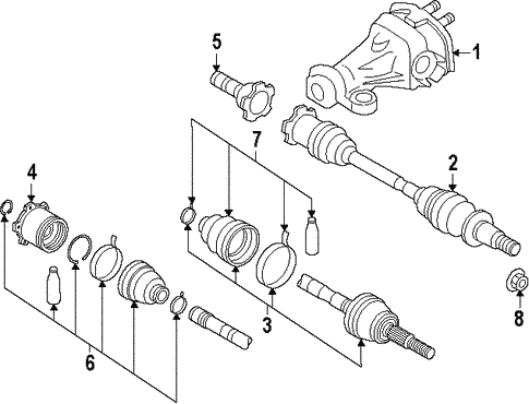Axle & Differential for 1993 Nissan 300ZX | OEM Parts Online