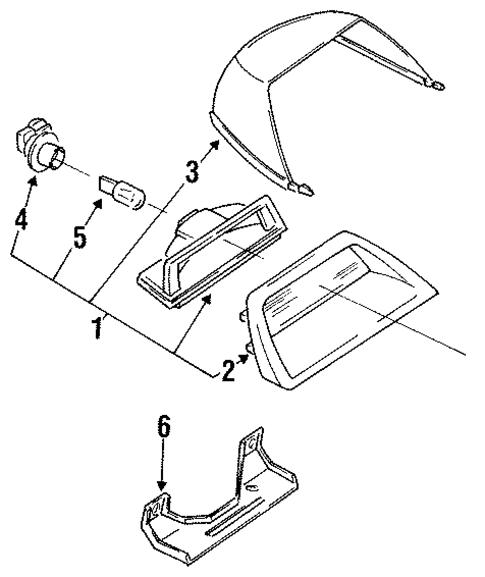 High Mounted Stop Lamp for 1996 Mazda 626 #0
