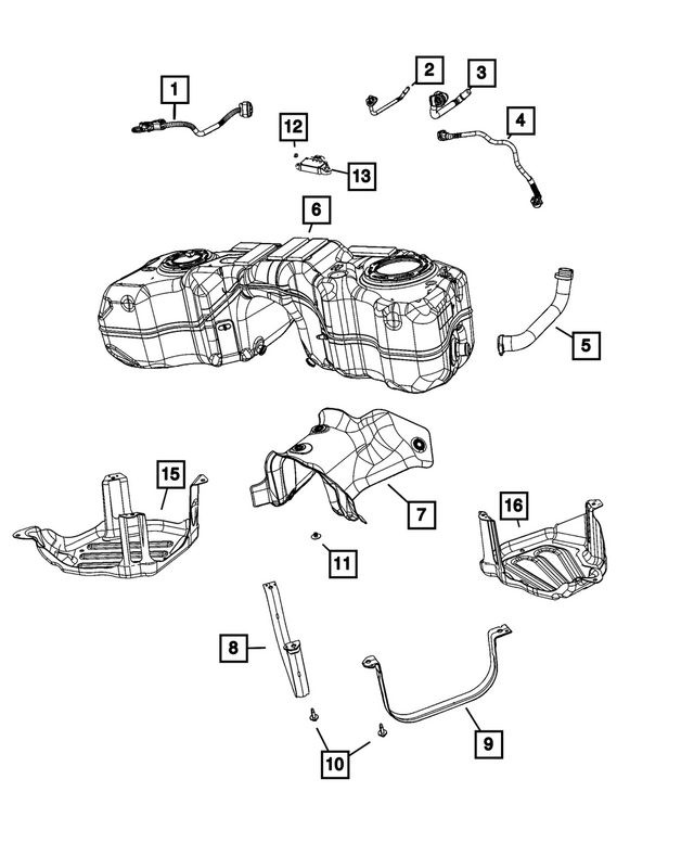 68437336AA - : Fuel Tank Heat Shield for Mopar Image