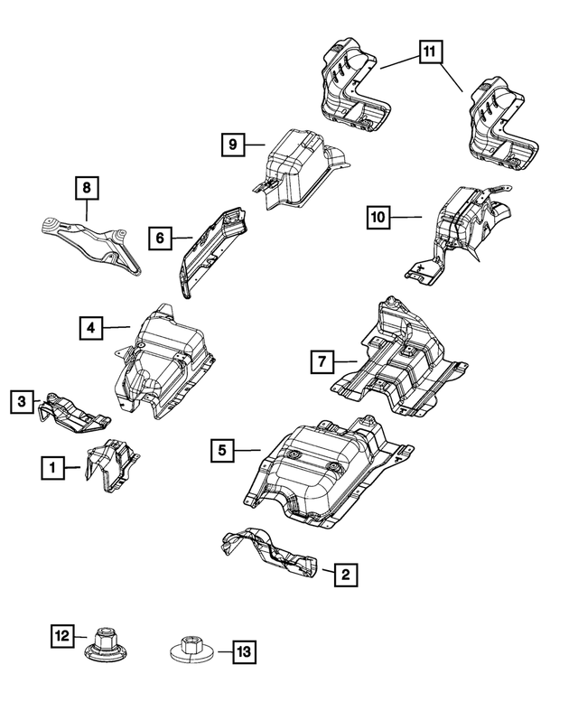 68237169AD - Exhaust: Dash Heat Shield for Mopar Image image