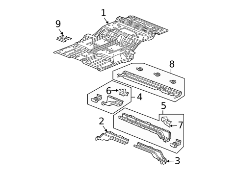 Rear Floor & Rails for 2005 Dodge Durango #0