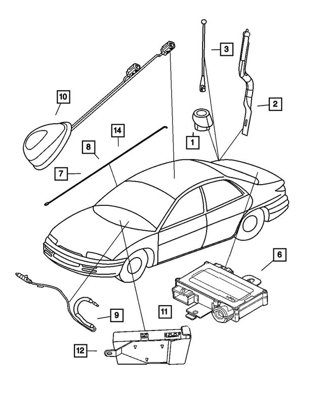 4760303AD - Electrical: Antenna for Mopar Image image
