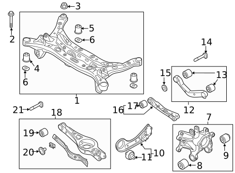 Rear Suspension for 2017 Hyundai Sonata #1