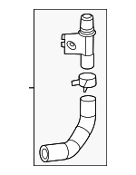 16207F2040 - Cooling System: HVAC Heater Hose for Toyota: Corolla, Corolla Cross Image