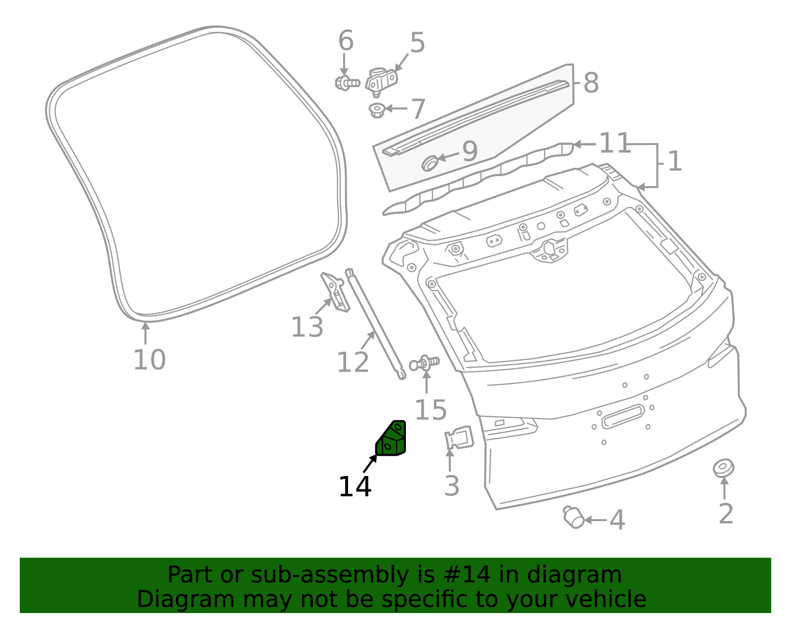 2021-2026 Buick Envision Lift Cylinder Lower Bracket 39180065 GM ...