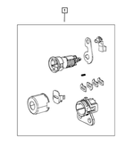 68440836AA - Doors, Door Mirrors and Related Parts: Door Lock Assembly Cylinder, Right for Mopar Image