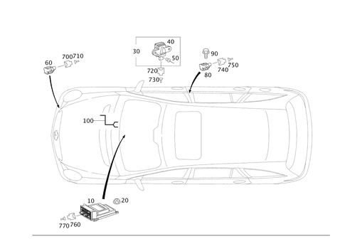 Belt Locking Retractor, Airbag and Sidebag for 2007 Mercedes-Benz R350 #0