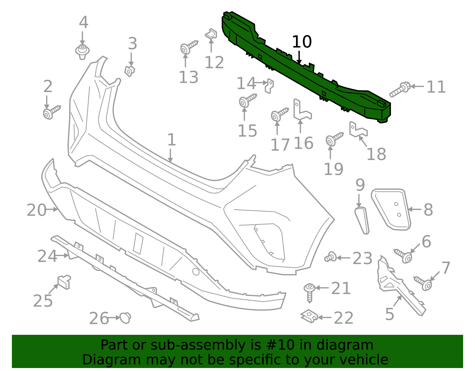 86631-J3100 - Impact Bar 2019-2021 Hyundai Veloster | Hyundai Parts Space