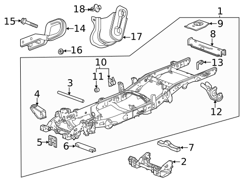 Frame & Components for 2023 GMC Sierra 3500 HD #0