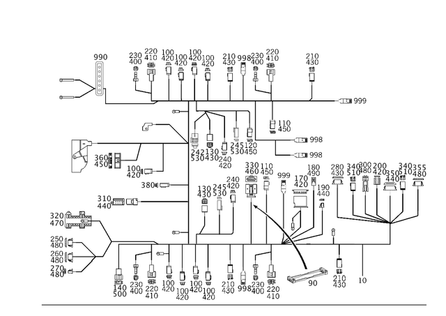 2034406907 - Electrical Equipment and Instruments: Wiring Harness for Mercedes-Benz: C230, C280, C32 AMG, C350, C55 AMG Image image
