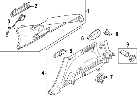 Interior Trim - Quarter Panels for 2023 Genesis GV60 #0