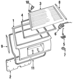6700523020 - Body: Gate for Toyota: Cressida Image