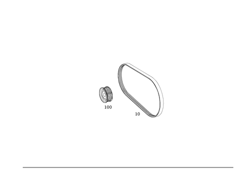 V-Belt, Belt Tensioner, Guide Pulley for 2008 Mercedes-Benz E550 #0