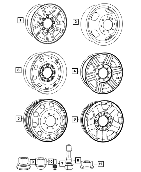 Wheels, Tires and Hardware for 2011 Ram 3500 #0