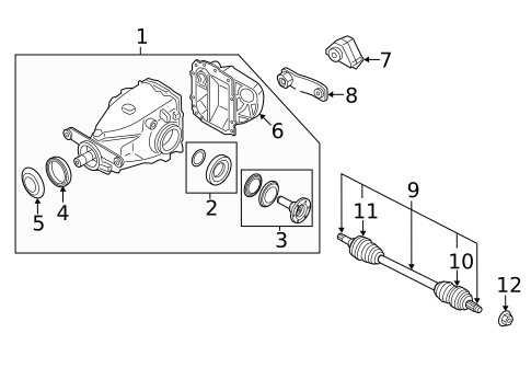 Axle & Differential for 2013 BMW X1 #0