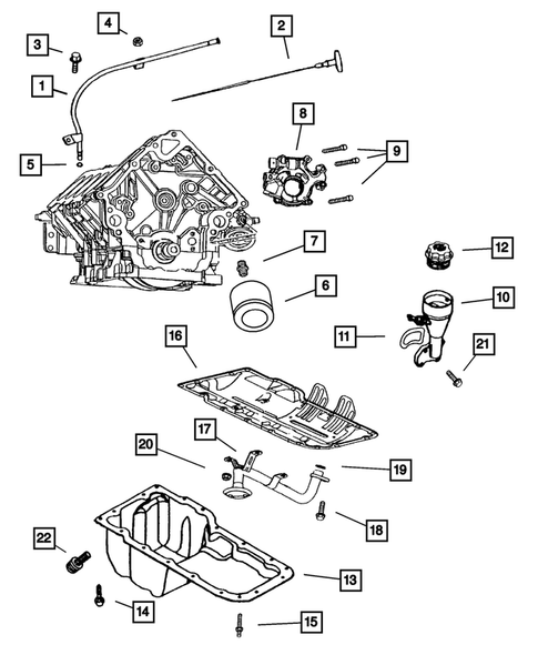 Engine Oiling for 2001 Dodge Durango #0