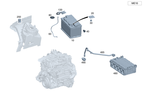 Battery, Starter and Alternator Line for 2018 Mercedes-Benz GLC350e #0