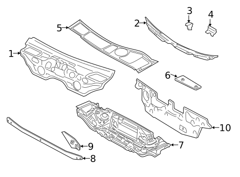 Cowl for 2007 Audi A4 Quattro #0