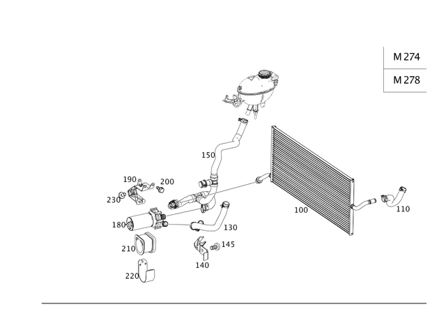 2125040440 - Radiator: Holder for Mercedes-Benz: CLS550, E550 Image image