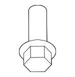 3539991 - Body: Interior Quarter Panel Trim Panel Bolt for Buick: LeSabre | Cadillac: CTS, DeVille, DTS, Seville | Pontiac: Bonneville, G6 Image