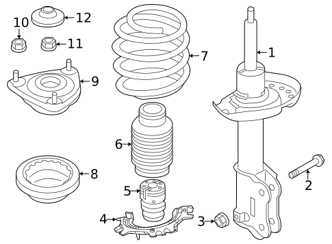 Struts & Components for 2023 Kia Niro #0