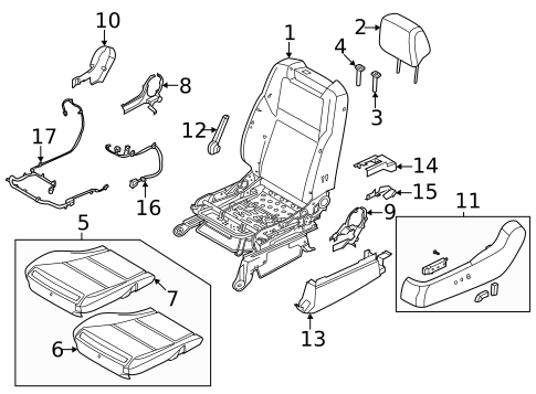 Driver Seat Components for 2026 Nissan Frontier #0