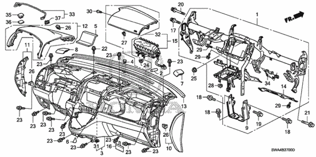 Instrument Panel for 2008 Honda CR-V #0