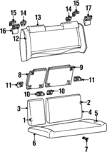 16746845 - Body: Seat Back Frame for Pontiac: Grand Am Image