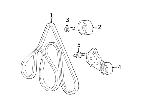 Accessory Drive Belt System Components for 2003 Mercury Marauder #0