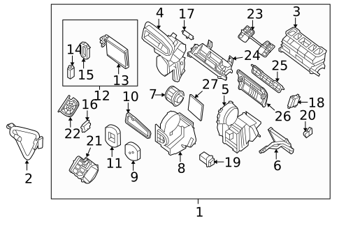 Blower Motor & Fan for 2010 Nissan Sentra #0