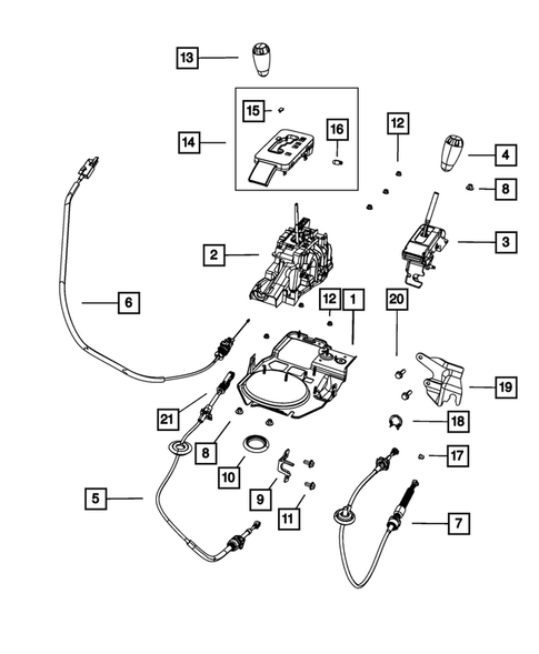 Gearshift Controls and Related Parts for 2014 Jeep Wrangler #0