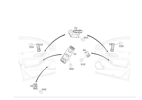 Switch in Front Door Lining for 2017 Mercedes-Benz GLA250 #0