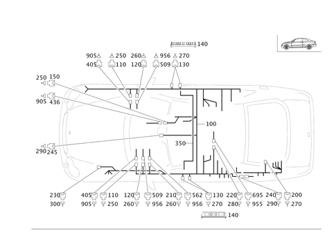 Frame Floor Unit Main Cable Harness for 2008 Mercedes-Benz CLK 63 AMG&reg; #0