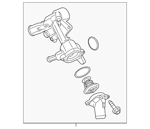 BL3Z-8A586-G - Thermostat Housing - 2011-2025 Ford | Lasco Auto Parts