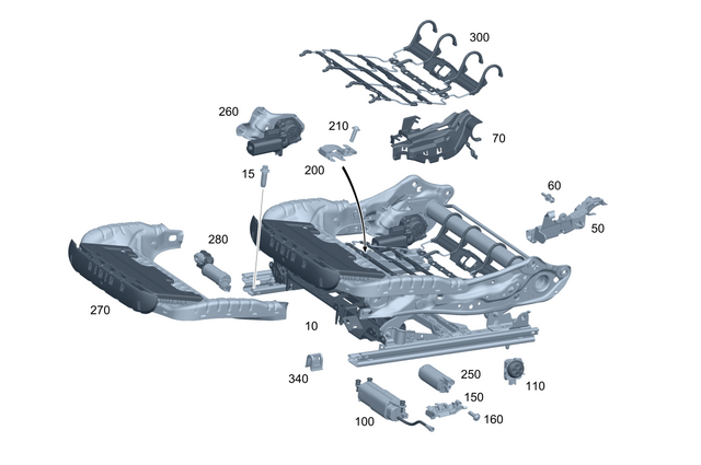 9103811 - Front Seat: Seat Height Adjustment for Mercedes-Benz Image image